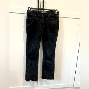Madewell size 27 crop kick black jeans